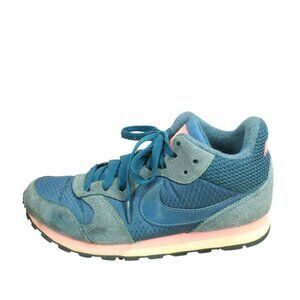 Nike MD Runner 2 Blue Nylon Lace Up Marathon Running Sneaker Shoes Size 7.5